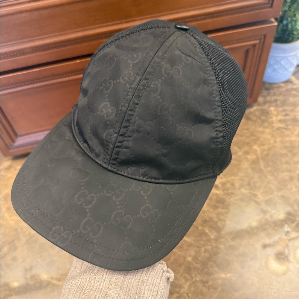 Gucci Black Monogram Cap - Picture 5 of 6